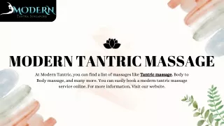 Modern Tantric Massage