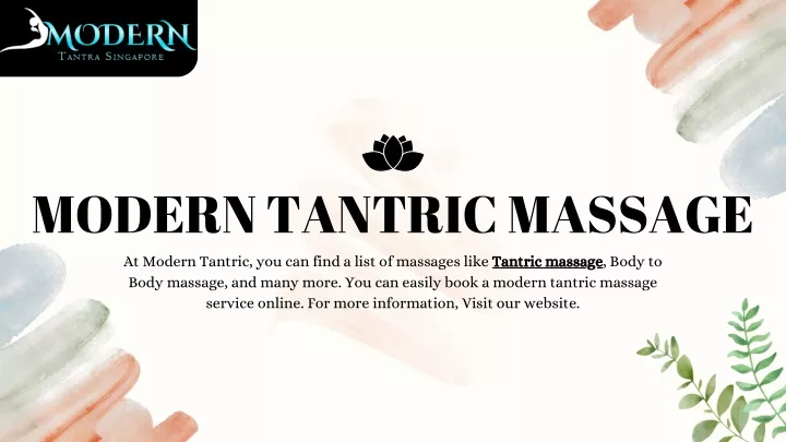 modern tantric massage at modern tantric