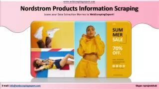 Nordstrom Products Information Scraping
