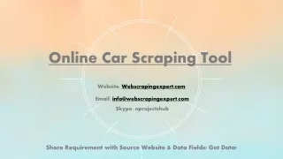 Online Car Scraping Tool