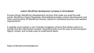 custom wordpress development company in Ahmedabad