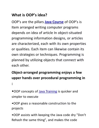 OOPs concepts