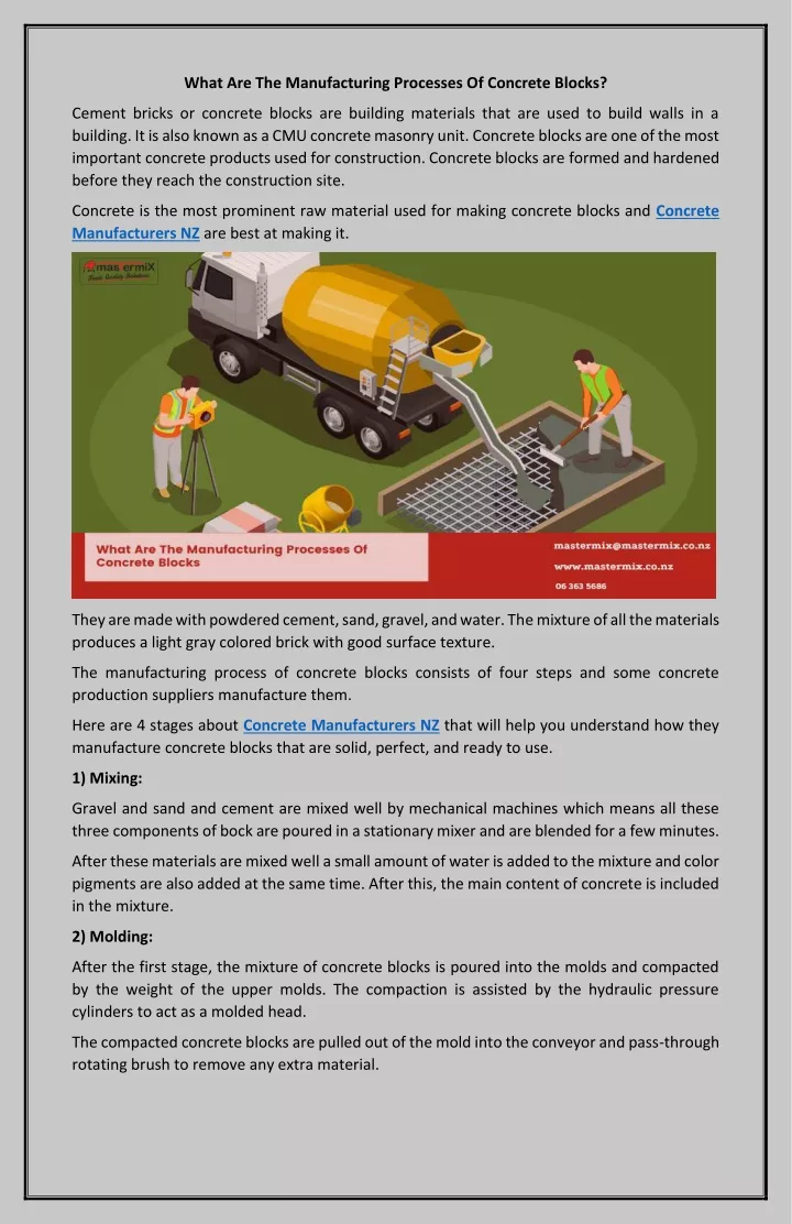 PPT - What Are The Manufacturing Processes Of Concrete Blocks ...