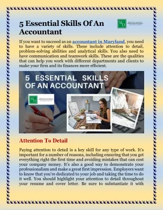 5 Essential Skills Of An Accountant
