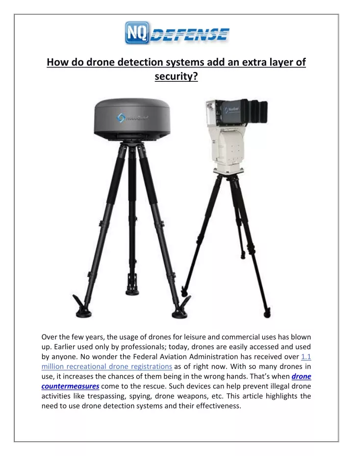 how do drone detection systems add an extra layer