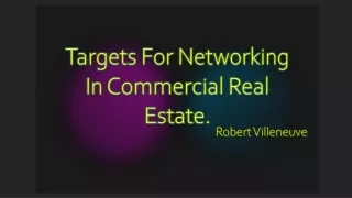 targets for networking in commercial real estate