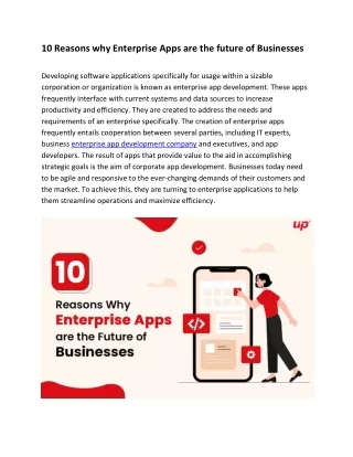 10 reason why enterprise apps are the future of business