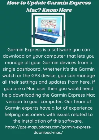 How to Update Garmin Express Mac Know Here