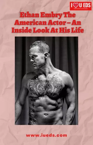 Ethan Embry The American Actor – An Inside Look At His Life