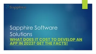 sapphire software solutions