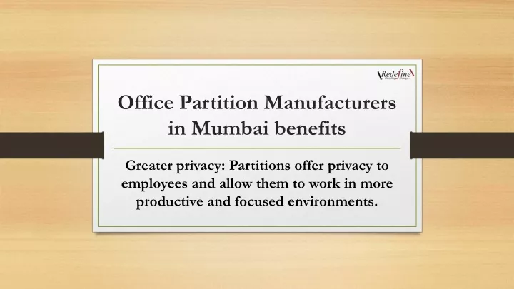 office partition manufacturers in mumbai benefits