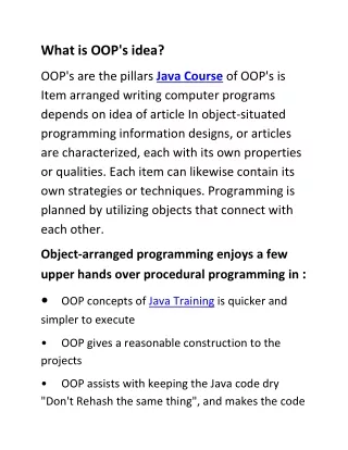 OOPs concepts