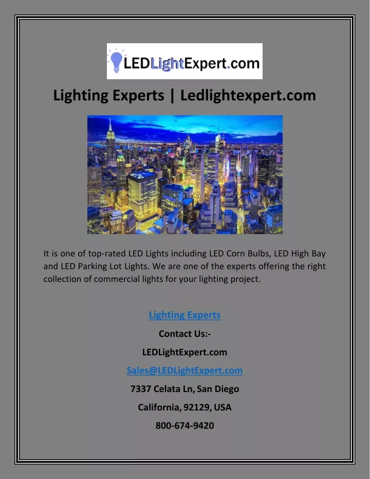 lighting experts ledlightexpert com