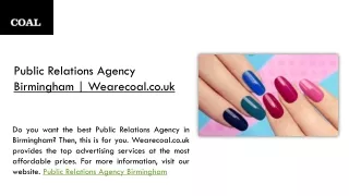 Public Relations Agency Birmingham | Wearecoal.co.uk