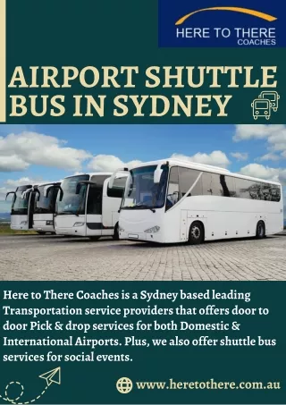 Airport Shuttle Bus in Sydney | Here To There Coaches