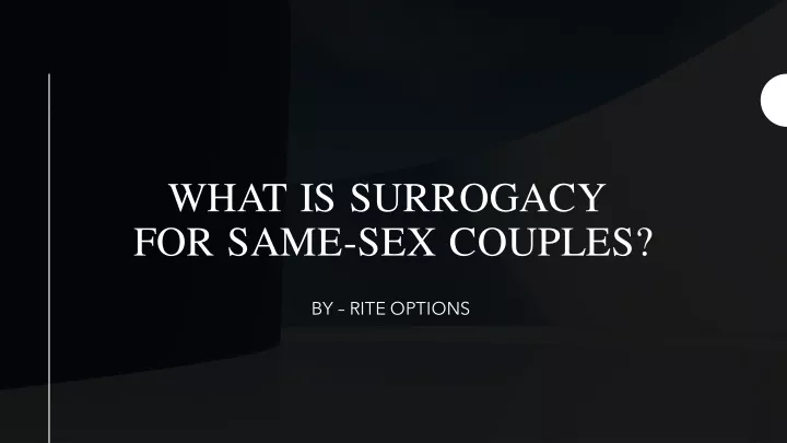 what is surrogacy for same sex couples