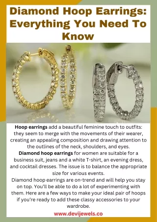 Diamond Hoop Earrings Everything You Need To Know