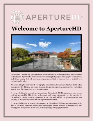 Welcome to ApertureHD