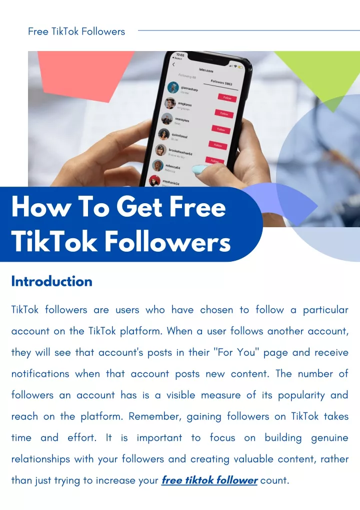 free tiktok followers