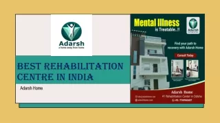 Best Rehabilitation Centre in India - Adarshhome