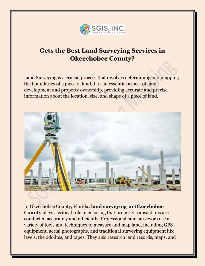 gets the best land surveying services