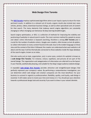 web design firm toronto