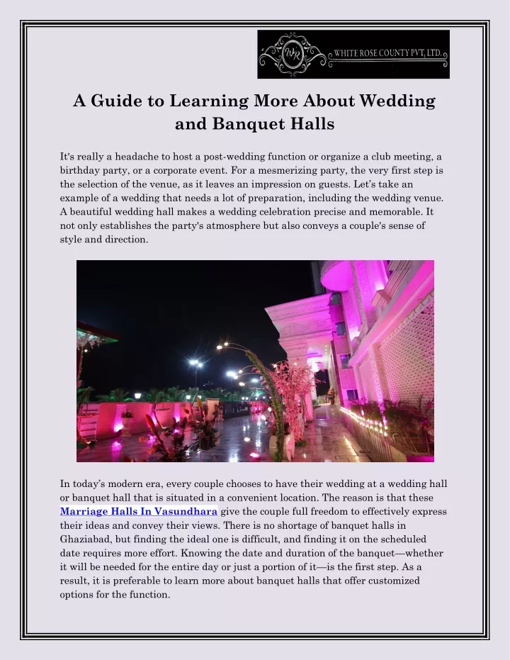 a guide to learning more about wedding