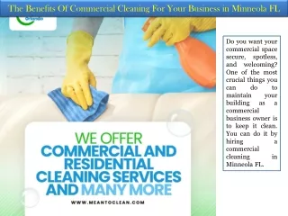 The Benefits Of Commercial Cleaning For Your Business in Minneola FL