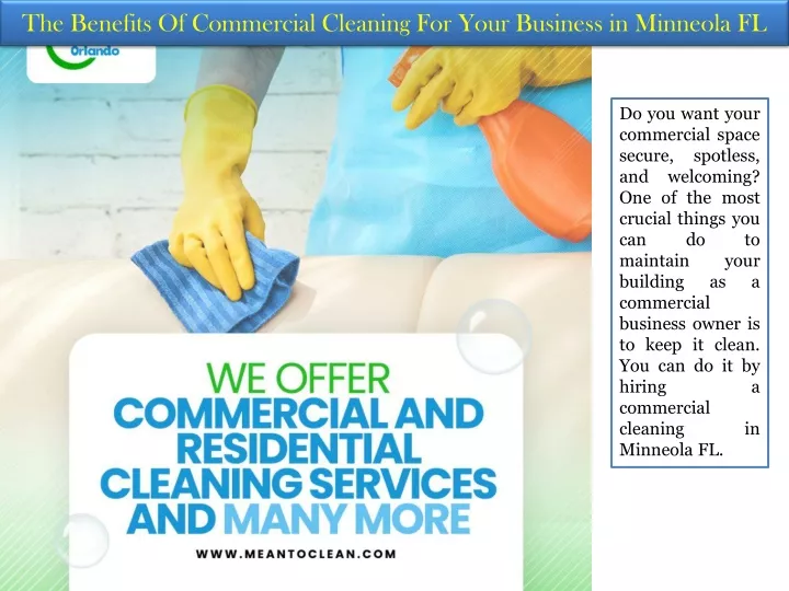 the benefits of commercial cleaning for your business in minneola fl