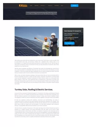 Best Solar Company in Chula Vista