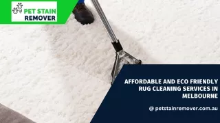 Affordable and Eco Friendly Rug Cleaning Services in Melbourne