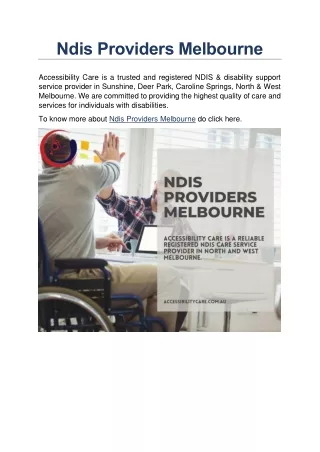 Ndis Providers Melbourne