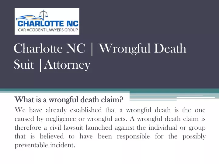 charlotte nc wrongful death s uit attorney