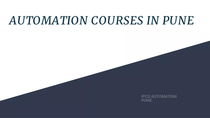 automation courses in pune