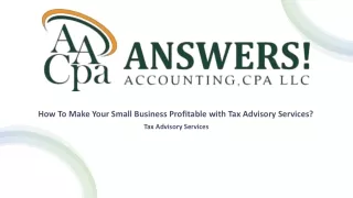How To Make Business Profitable with Tax Advisory Services?