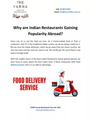 Why are Indian Restaurants Gaining Popularity Abroad?