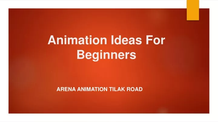 animation ideas for beginners