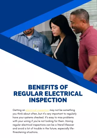 Benefits of Regular Electrical Inspection