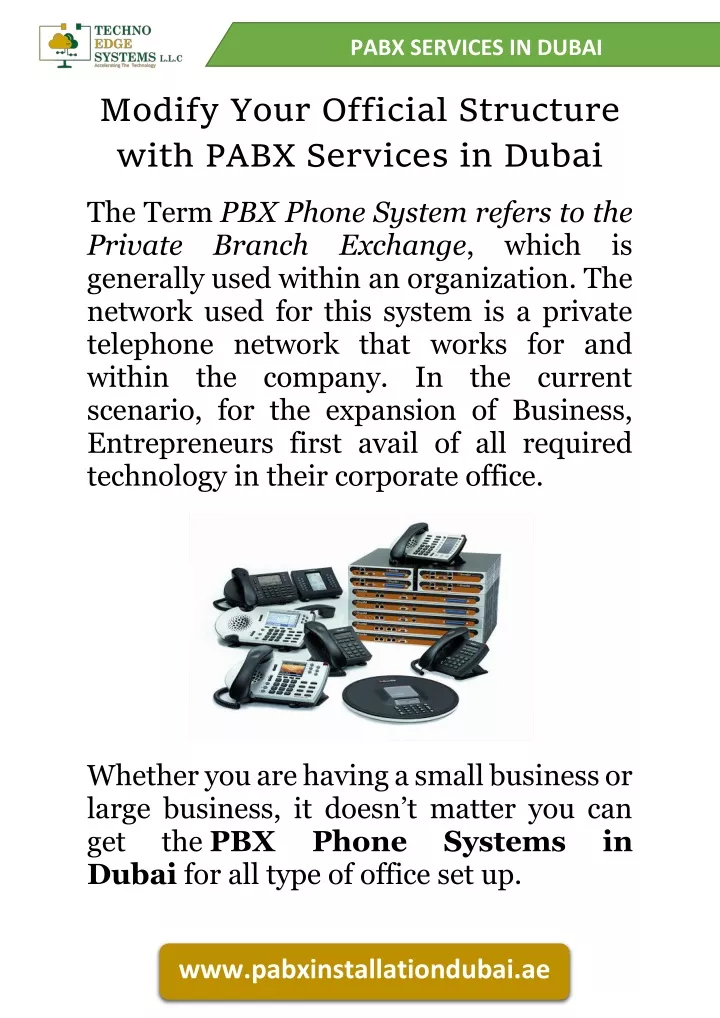 pabx services in dubai