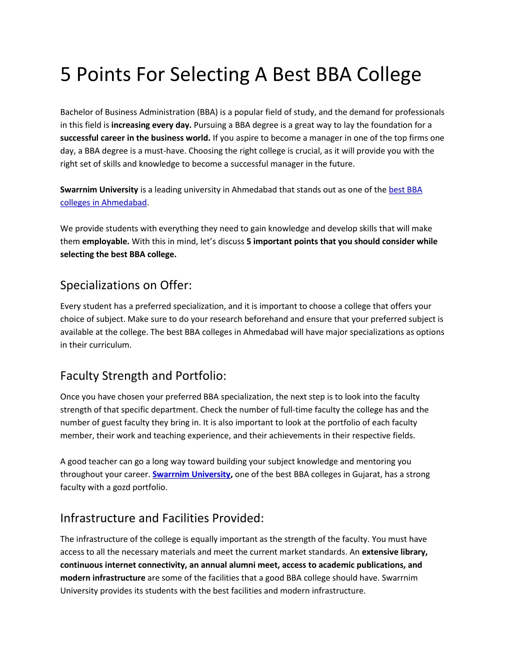 PPT - 5 Points For Selecting A Best BBA College PowerPoint Presentation ...