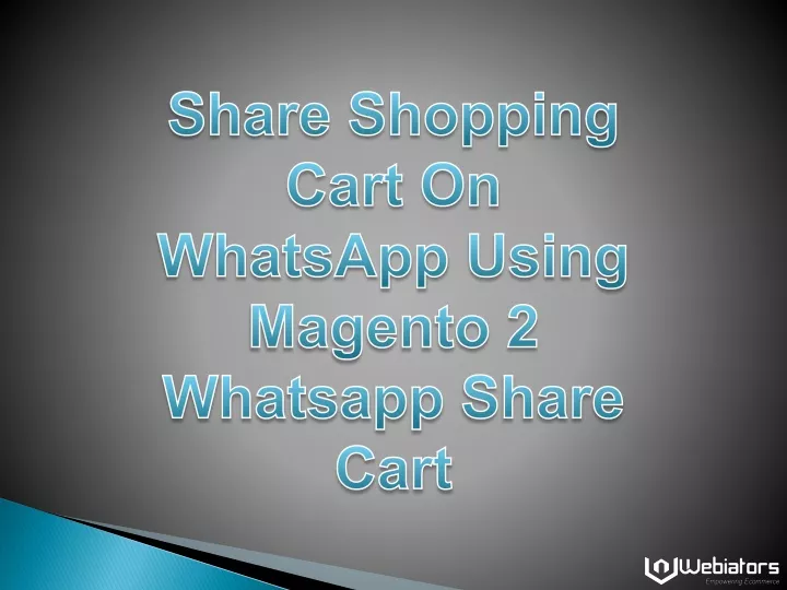 share shopping cart on whatsapp using magento