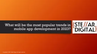 what will be the most popular trends in mobile app development in 2023