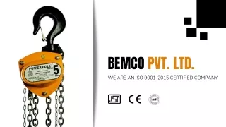 Edifying Information About Manual Chain Hoist & Geared Trolley