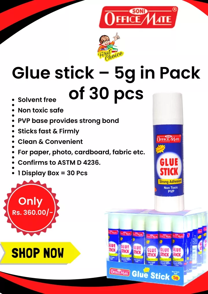 glue stick 5g in pack of 30 pcs non toxic safe