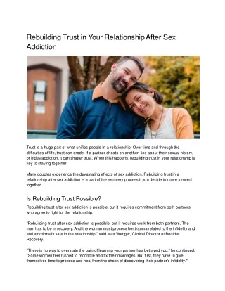 rebuilding trust in your relationship after