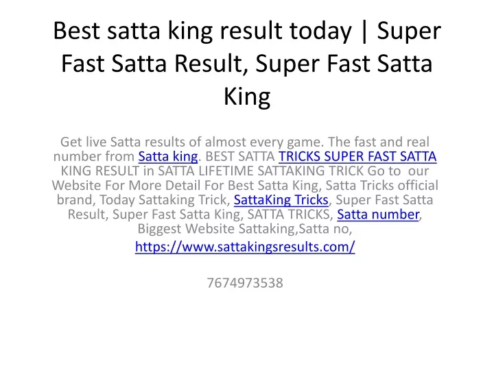 best satta king result today super fast satta result super fast satta king