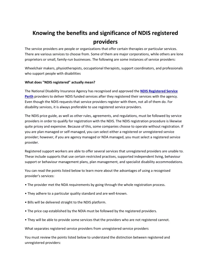 knowing the benefits and significance of ndis
