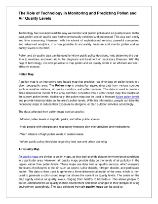 the role of technology in monitoring
