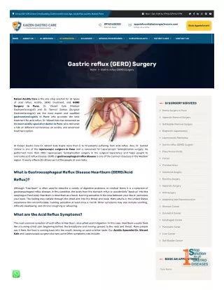 GERD Treatment in Pune | GERD Surgery in Pune- Kaizen Gastro Care