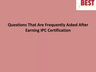 questions that are frequently asked after earning